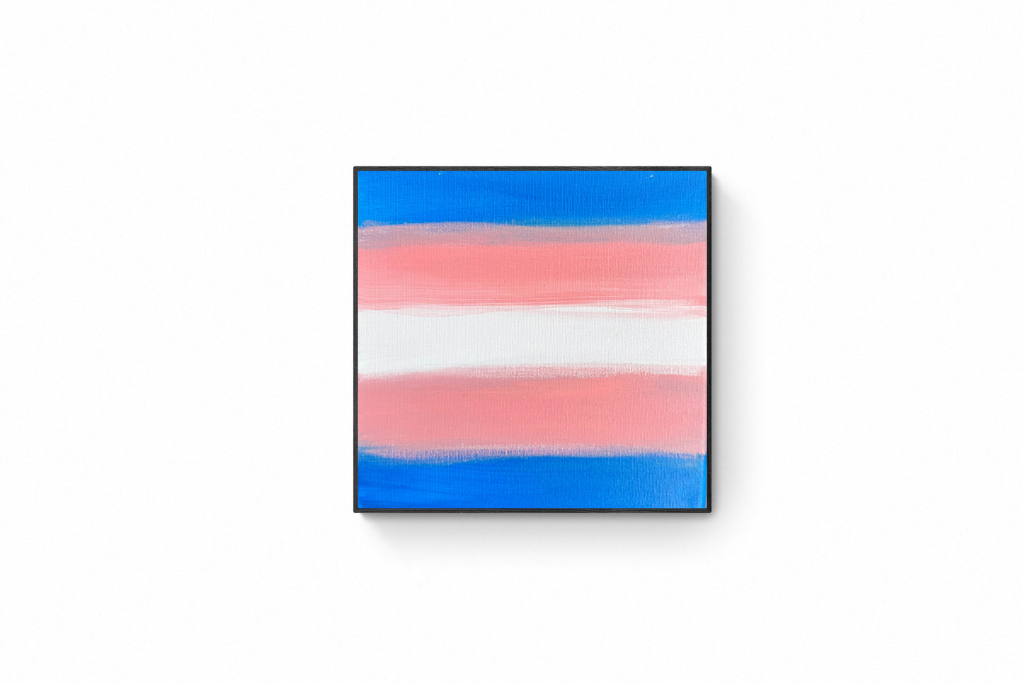 Custom Trans Flag Painting -  Pride Flag Original Acrylic Painting - by Rina Kazavchinski