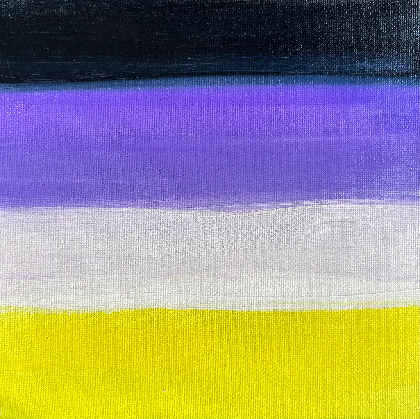 Custom Non-Binary Flag Painting -  Pride Flag Original Acrylic Painting - by Rina Kazavchinski