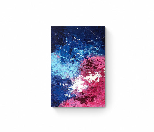 "Pink Ocean Wave" -  Original Acrylic Painting by Canadian Abstract Artist Rina Kazavchinski