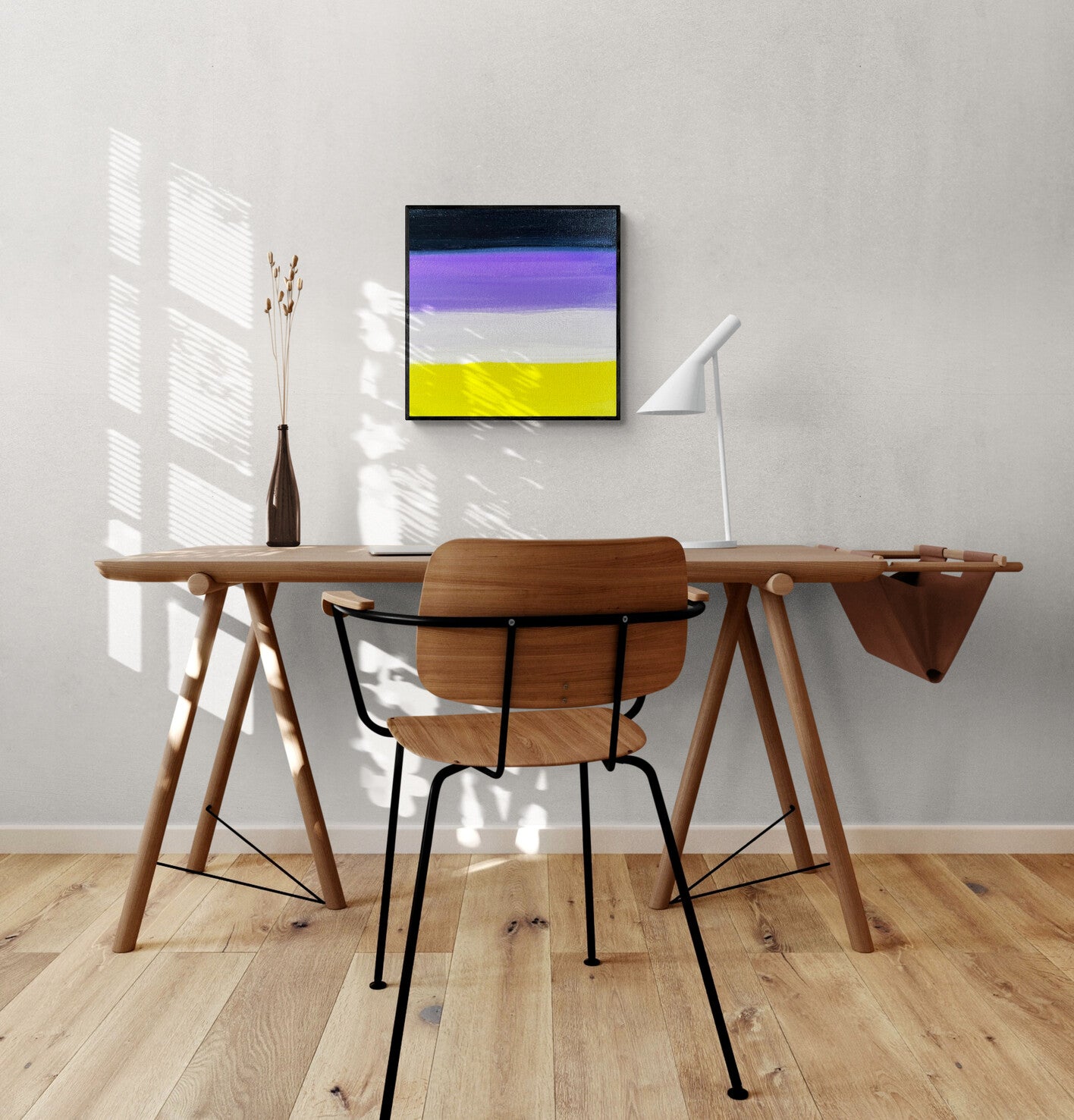 Custom Non-Binary Flag Painting -  Pride Flag Original Acrylic Painting - by Rina Kazavchinski