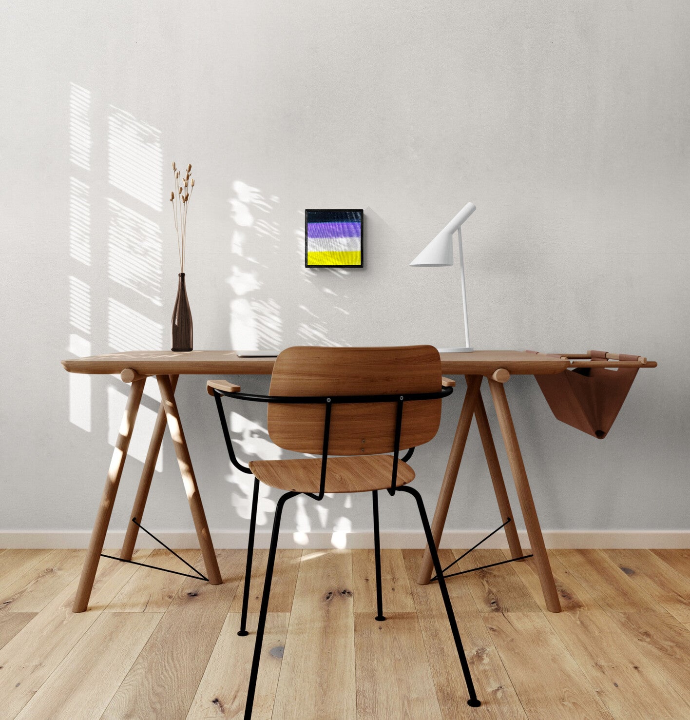 Custom Non-Binary Flag Painting -  Pride Flag Original Acrylic Painting - by Rina Kazavchinski