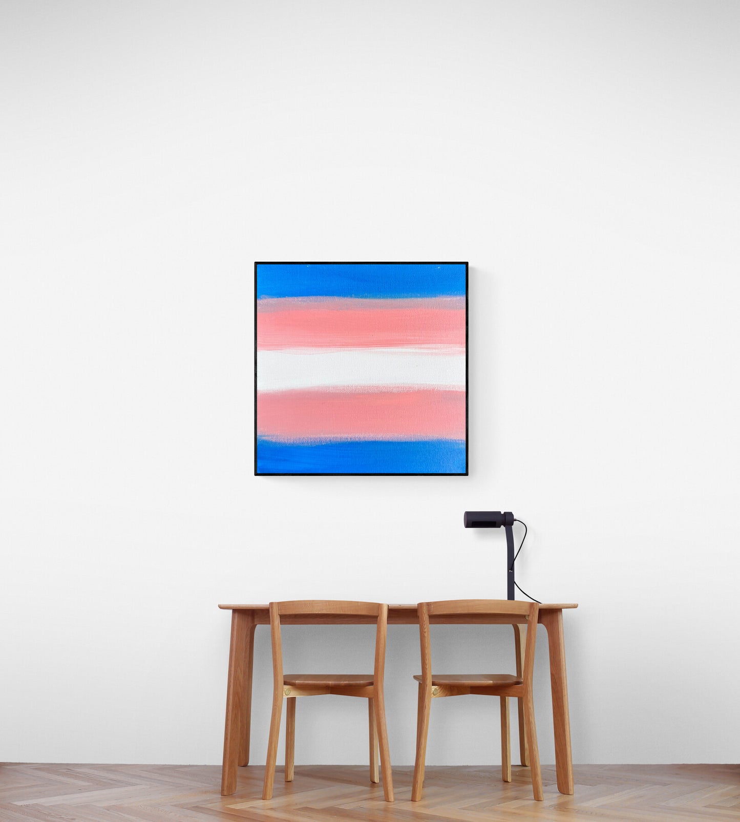 Custom Trans Flag Painting - Pride Flag Original Acrylic Painting - by Rina Kazavchinski