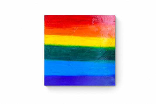 Pride in my heart - Original Acrylic Pride Painting - Pride Queer Art - by Rina Kazavchinski