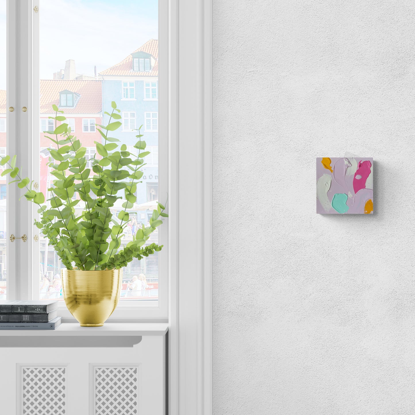 Lilac Wish 2/4 - Original painting by Abstract Artist Rina Kazavchinski