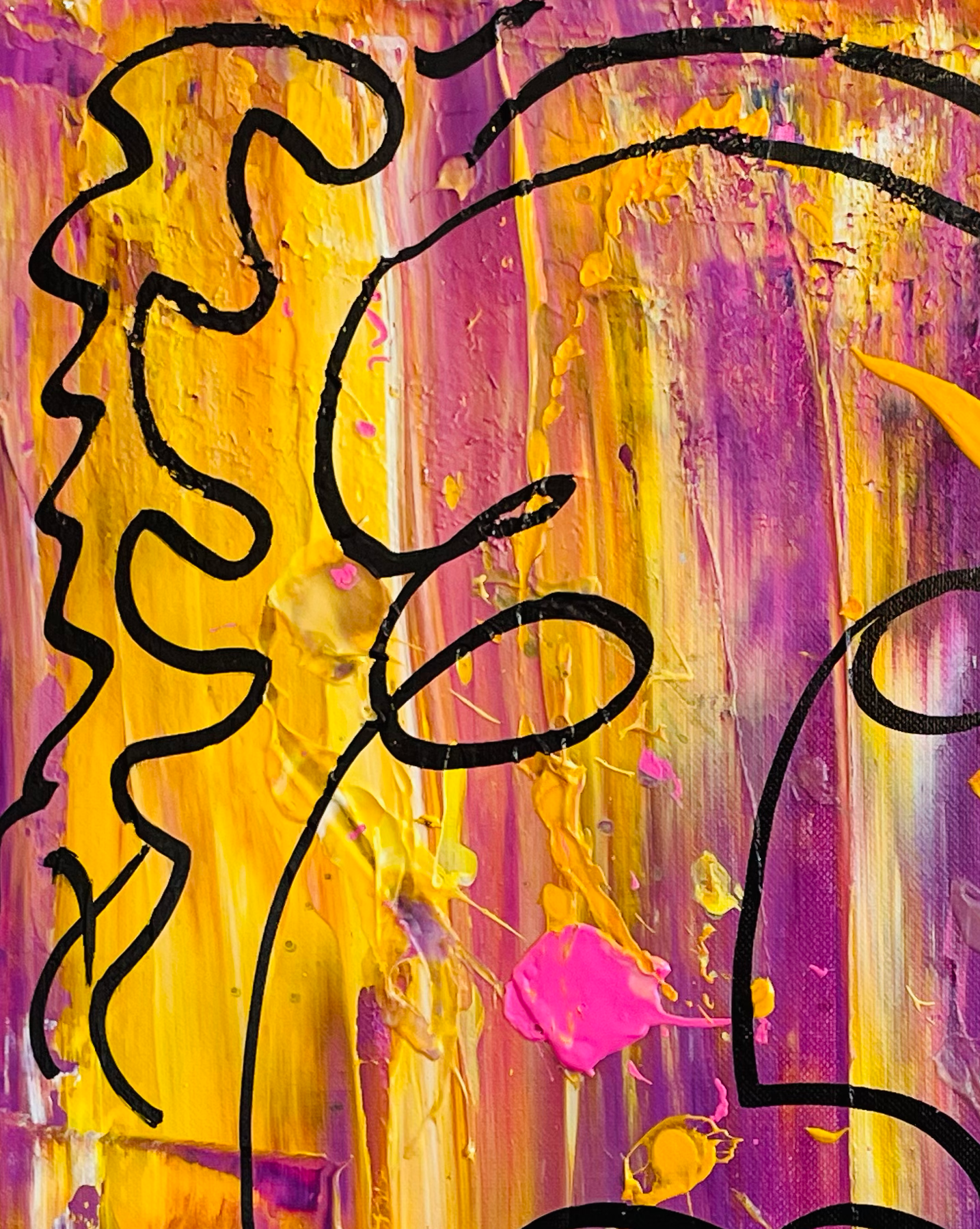 "Two Faced Cherry" - Original Acrylic Painting by Canadian Artist Rina Kazavchinski