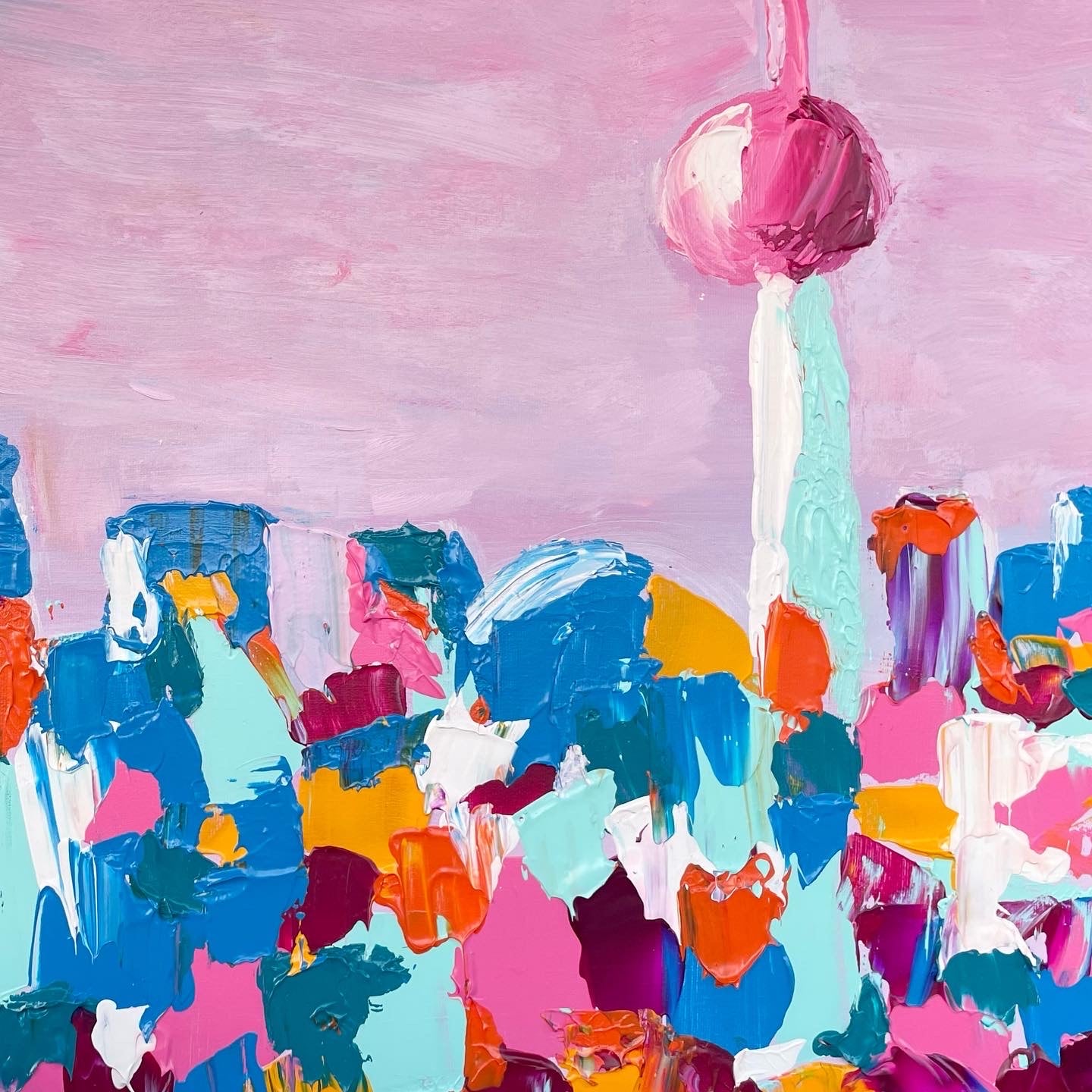 "My Sweet Toronto" - Original Acrylic Painting by Canadian Artist Rina Kazavchinski