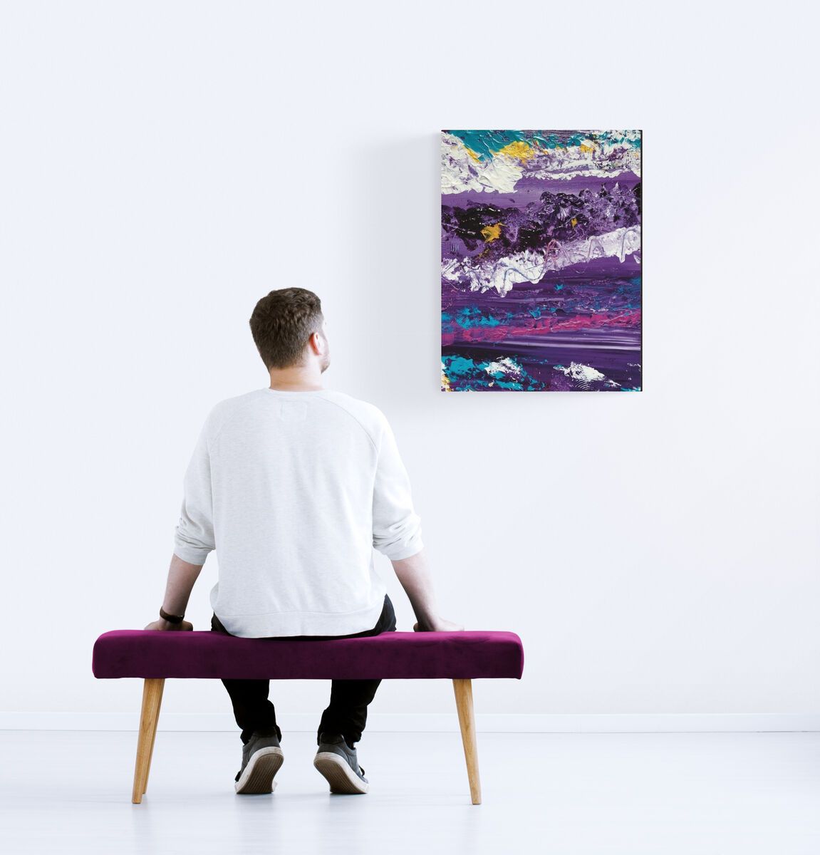 "Miami Breeze"  - Original Acrylic Painting by Canadian Artist Rina Kazavchinski