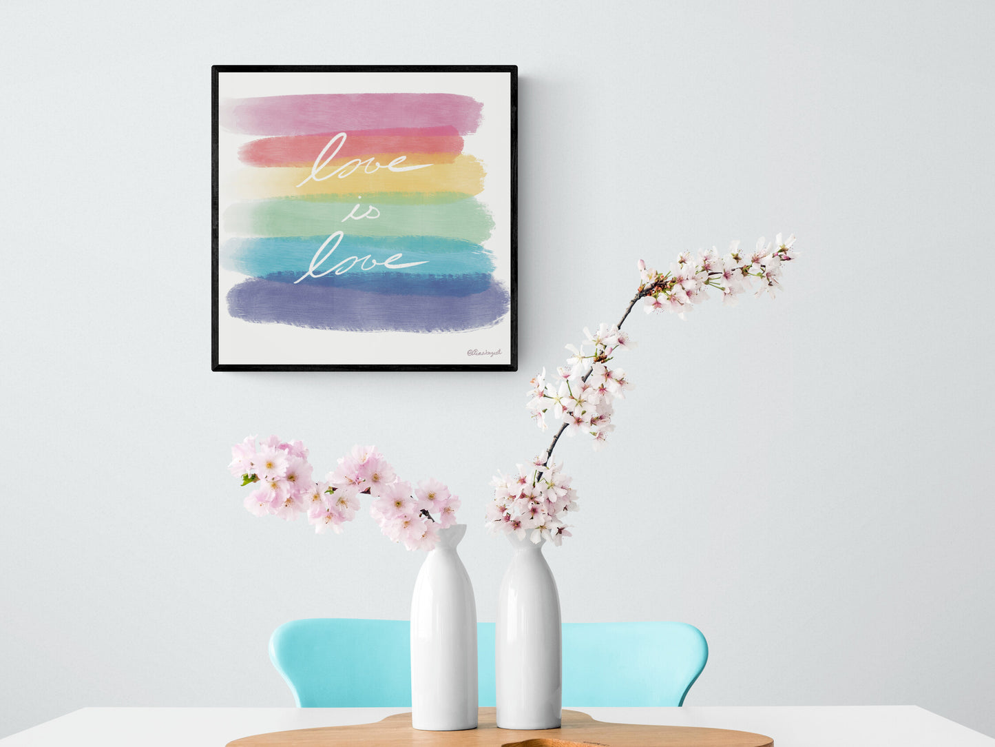 Love is Love Art Print, Pride Painting, LGBTQ, Pride, Gay Flag, Gay Pride, Gay, Queer, Gay Art, Rainbow, Queer art, gay gift, Christmas gift