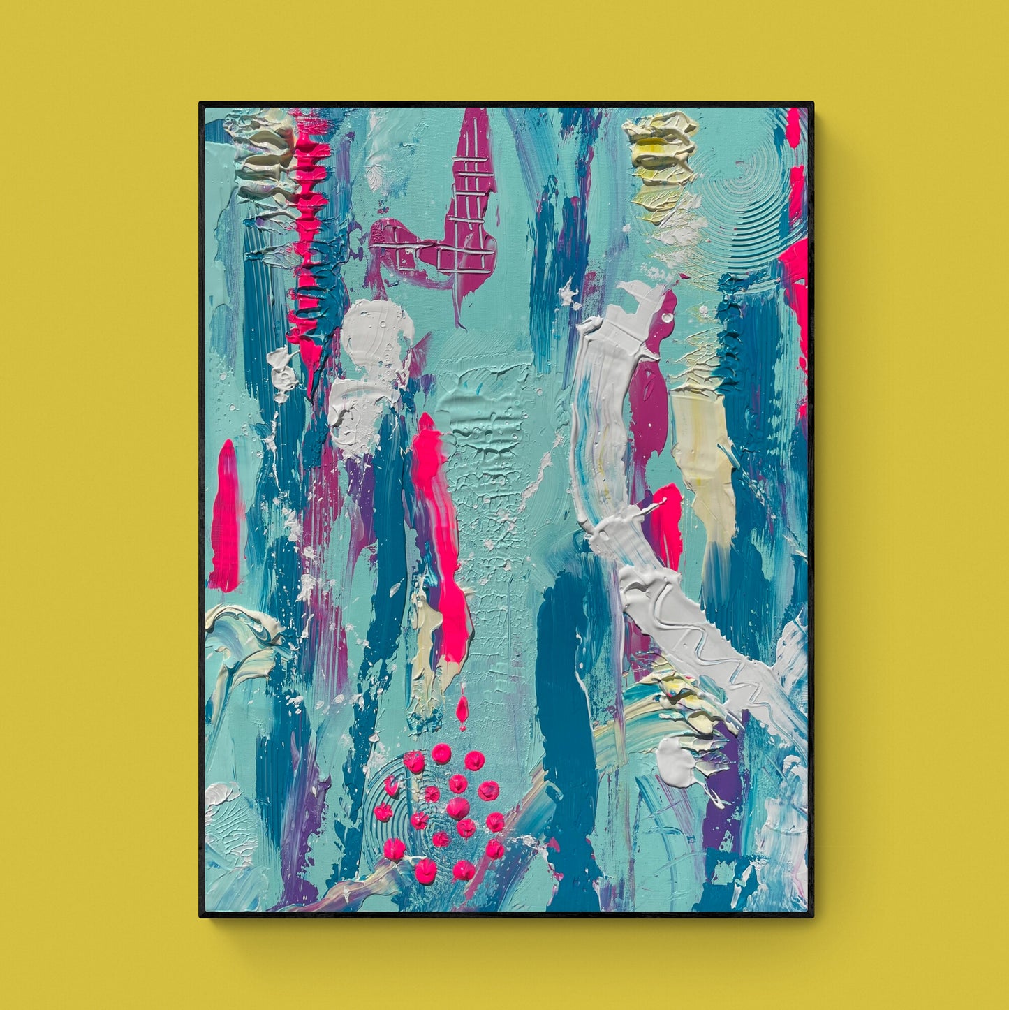 Bubblegum Haze - Original Painting by Canadian Abstract Artist Rina Kazavchinski