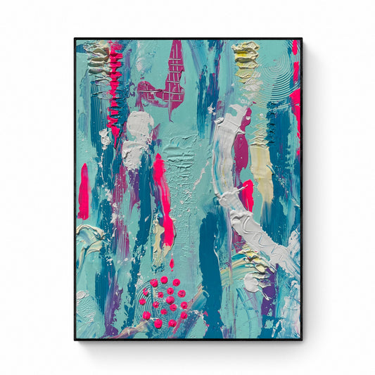 Bubblegum Haze - Original Painting by Canadian Abstract Artist Rina Kazavchinski