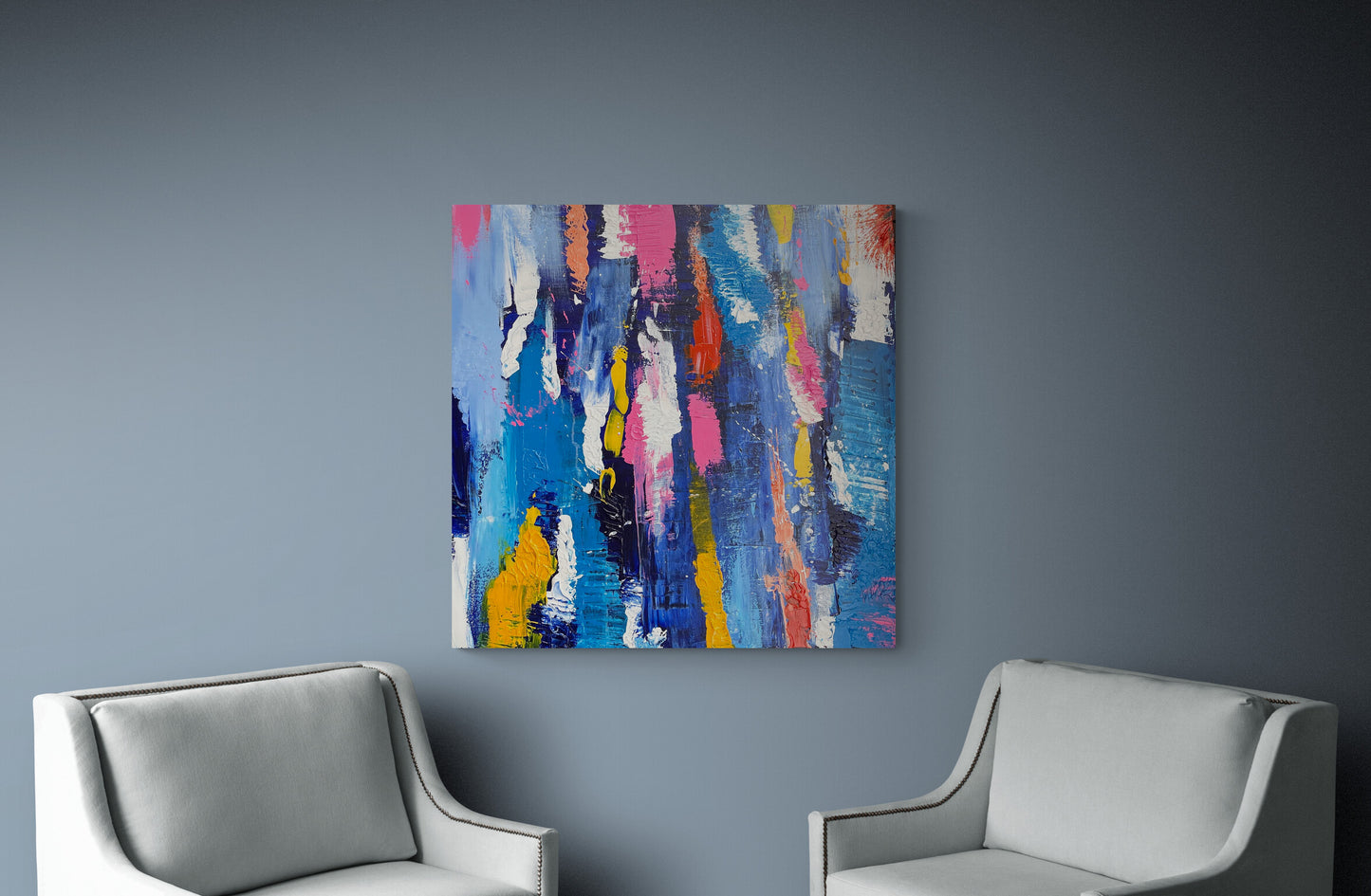 Custom Commissioned Painting Original by Canadian Abstract Artist Rina Kazavchinski