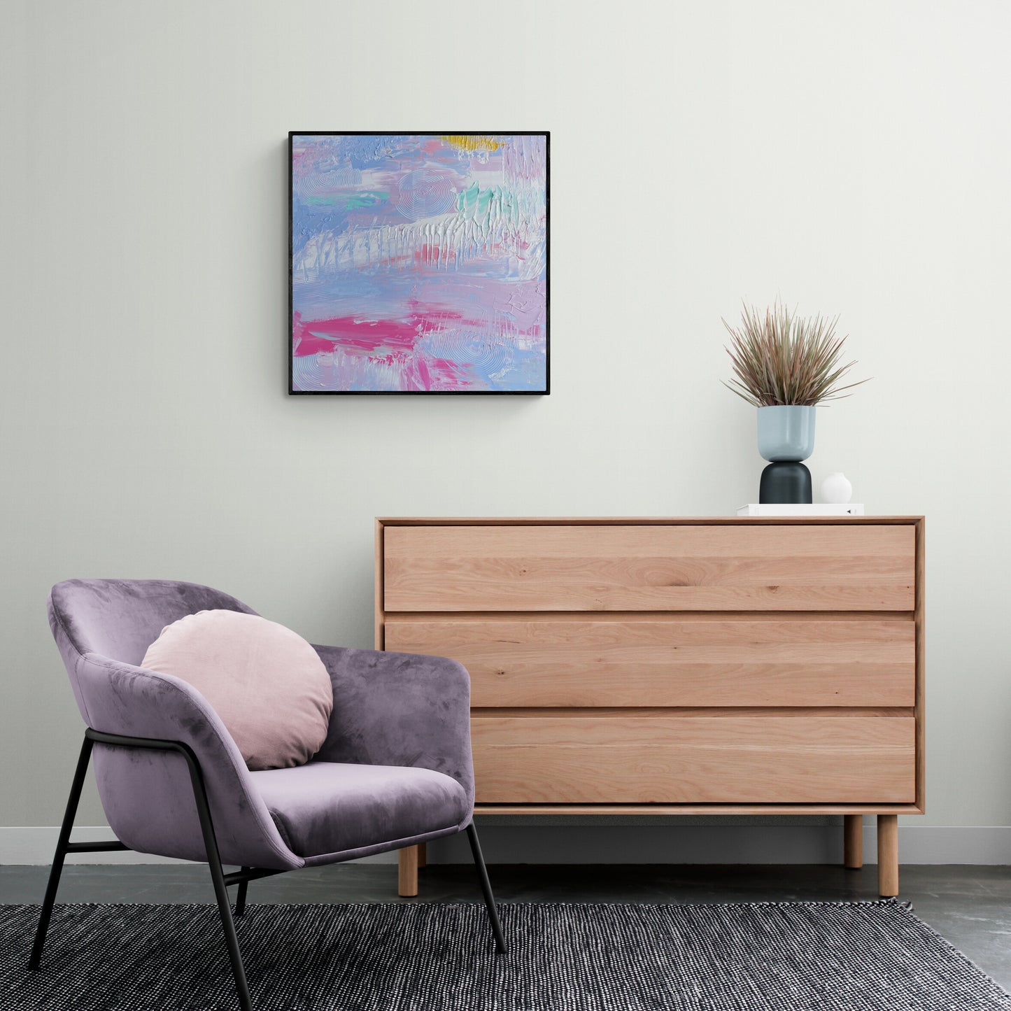 The Sunset in The Mountains -  Original Acrylic Painting