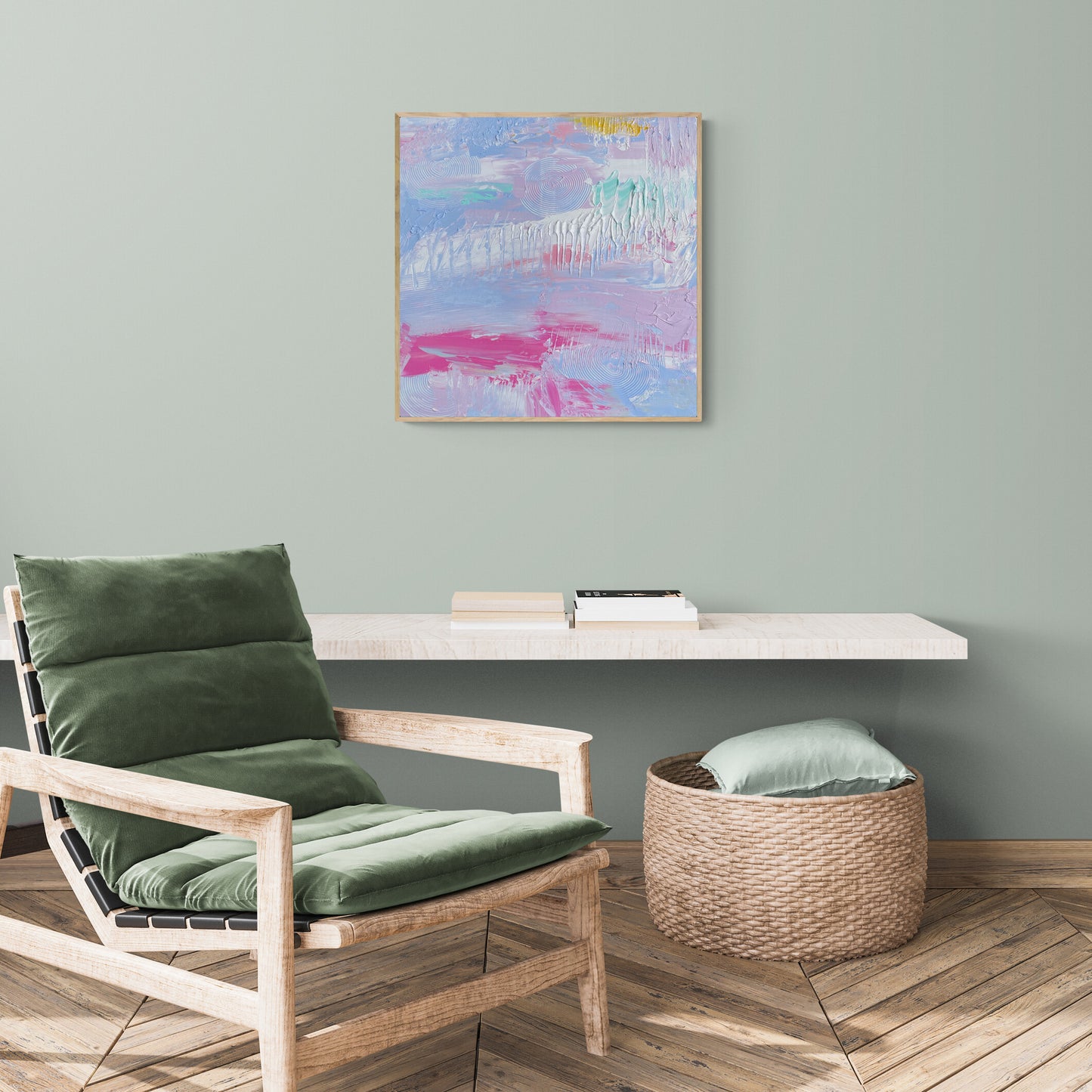 The Sunset in The Mountains -  Original Acrylic Painting