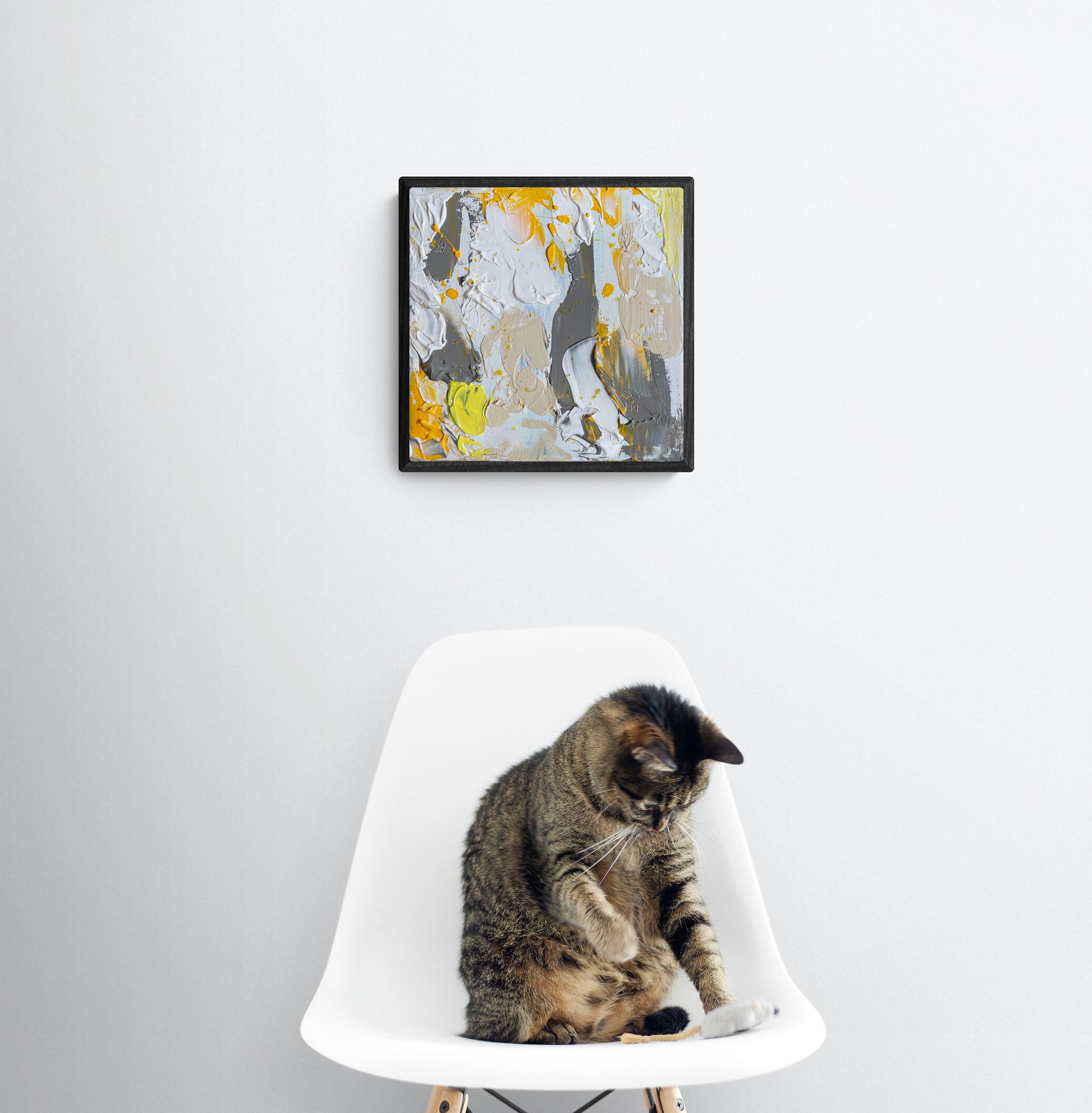 Yelow Hope Abstract Painting by Canadian Abstract Artist Rina Kazavchinski