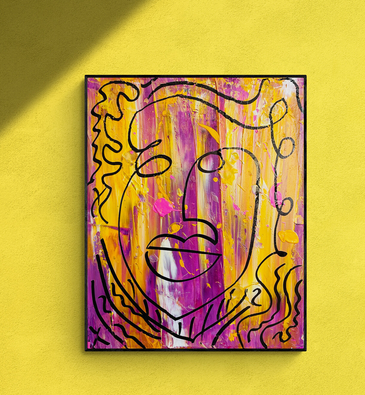 "Two Faced Cherry" - Original Acrylic Painting by Canadian Artist Rina Kazavchinski