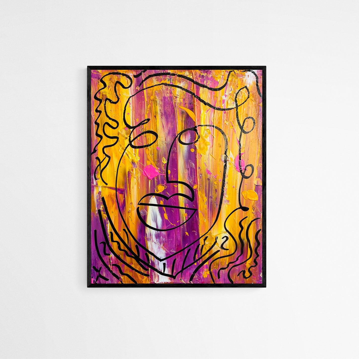 "Two Faced Cherry" - Original Acrylic Painting by Canadian Artist Rina Kazavchinski