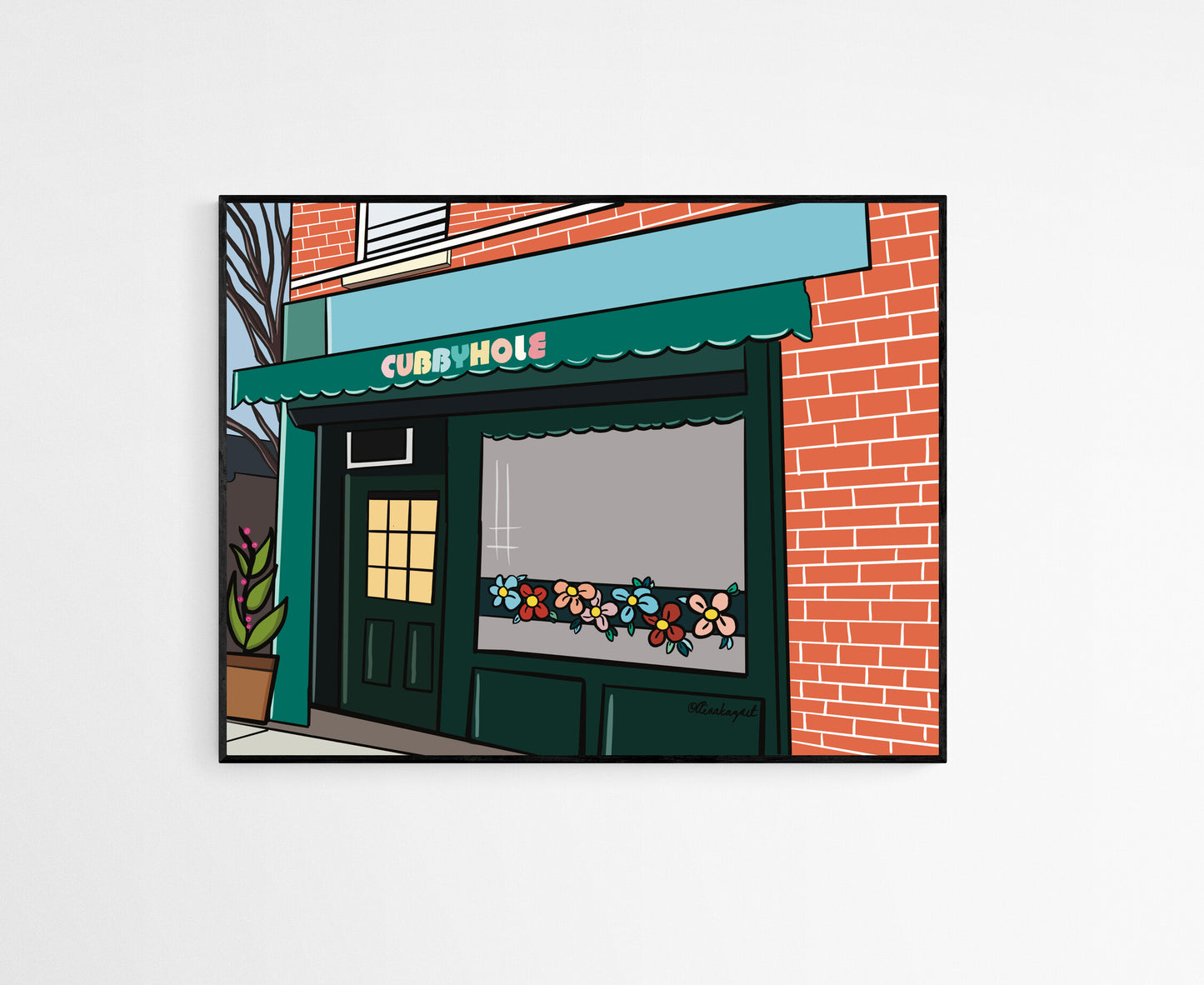New York Gay Bar Art Print, Cubbyhole New York City Bar, Queer NYC, LGBTQ+ Pride History, Lesbian Art New York, New York Art - Art Print Giclée by Rina Kazavchinski