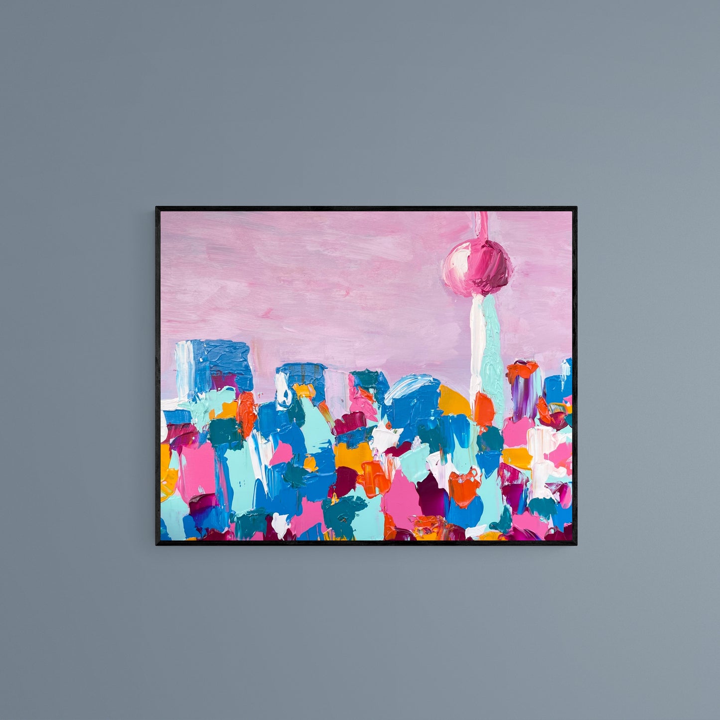 "My Sweet Toronto" - Original Acrylic Painting by Canadian Artist Rina Kazavchinski
