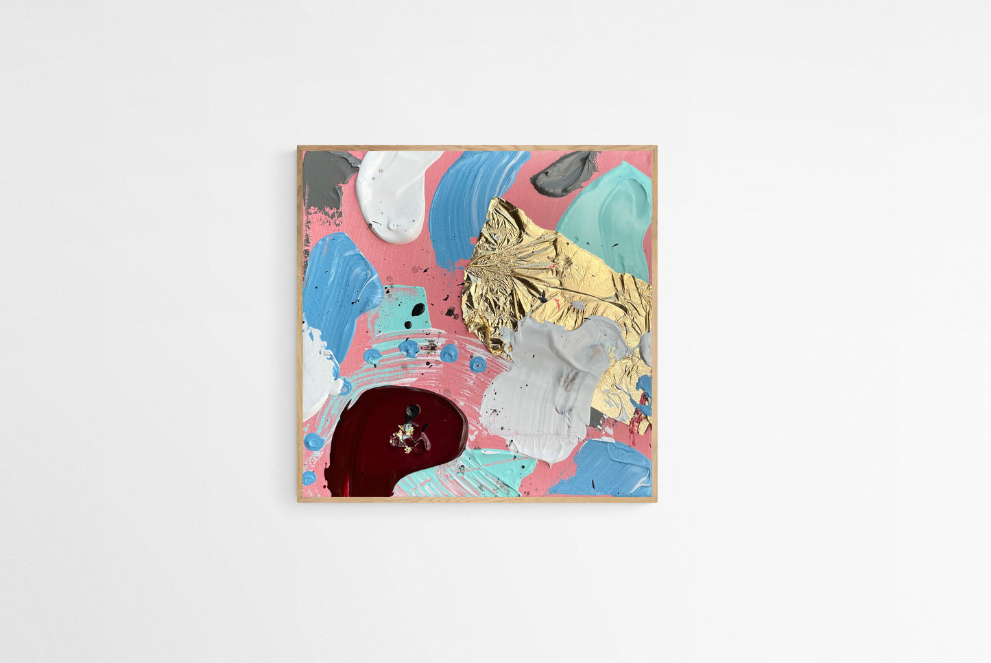 Golden Freeze - Original Acrylic Painting by Canadian Artist Rina Kazavchinski