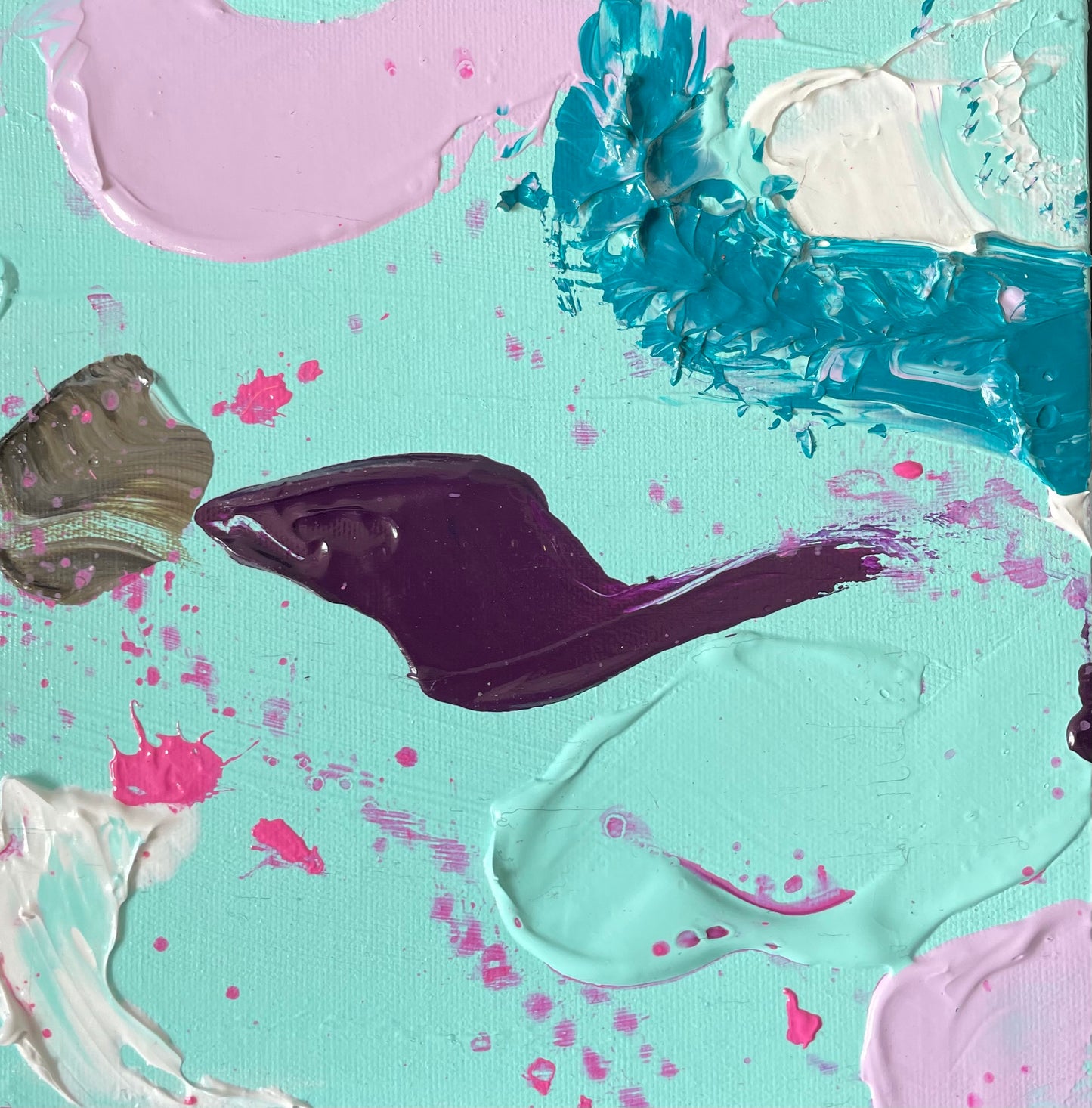 The First Rain 1/4- Original Acrylic Painting by Canadian Artist Rina Kazavchinski