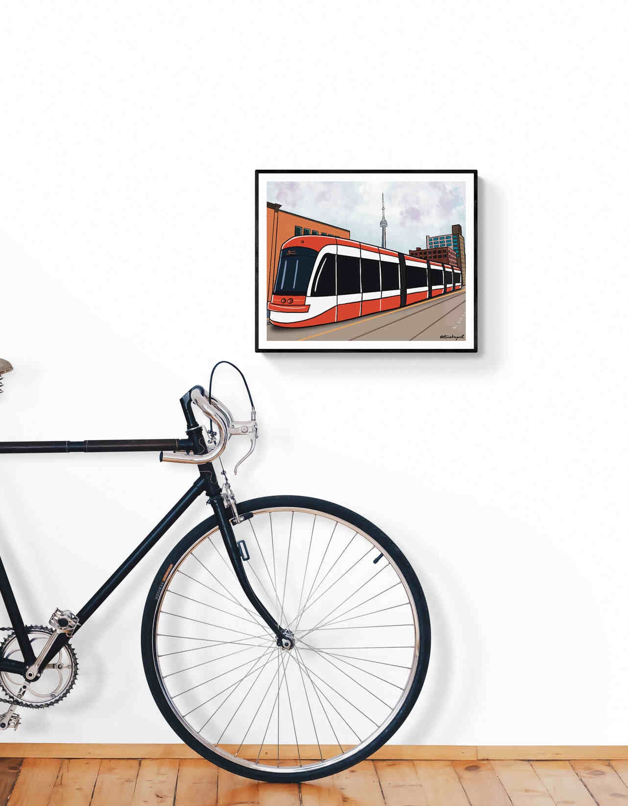 Toronto Streetcar Digital illustration - Toronto TTC Art Print, Toronto Artist, Gift for Toronto Lover