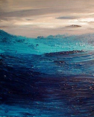 Large Seascape Triptych, Set of 3 Original Modern Paintings, Ocean Painting Abstract, Ready to Hang, Living Room Art, Hand Painted Art