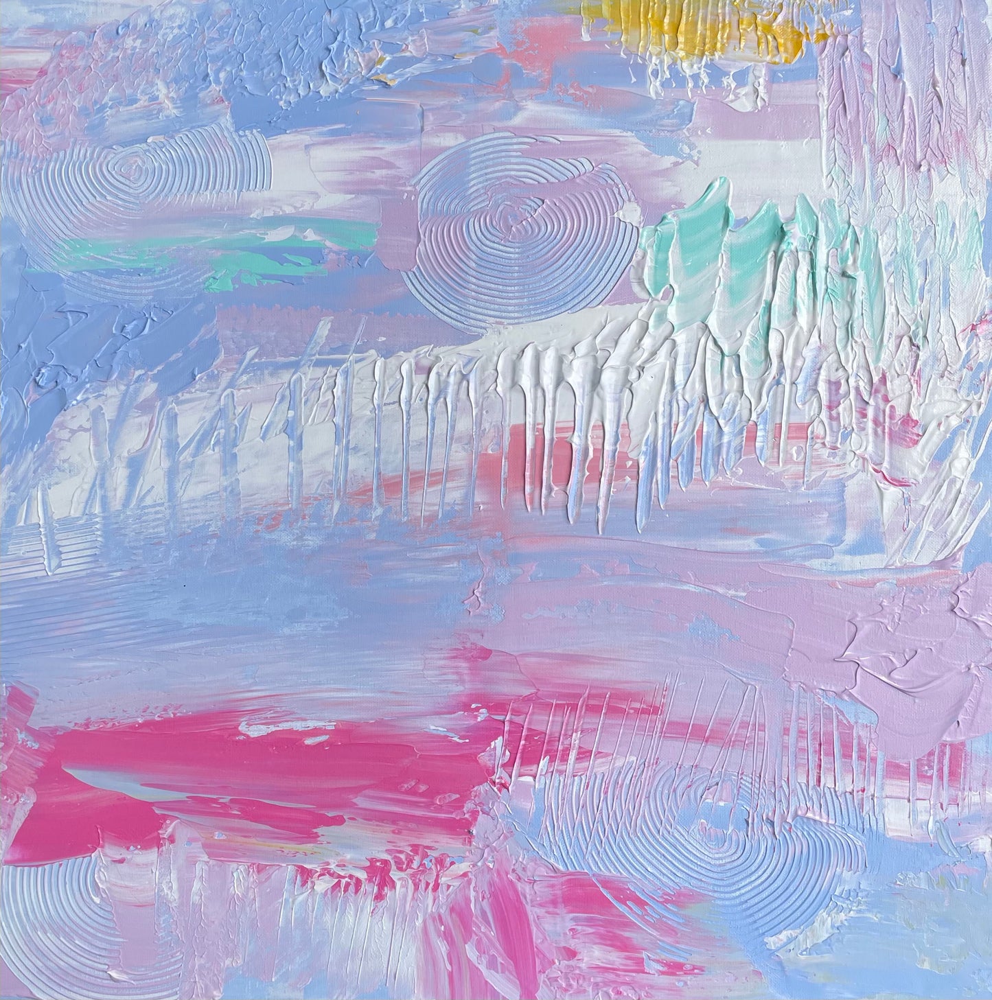 The Sunset in The Mountains -  Original Acrylic Painting