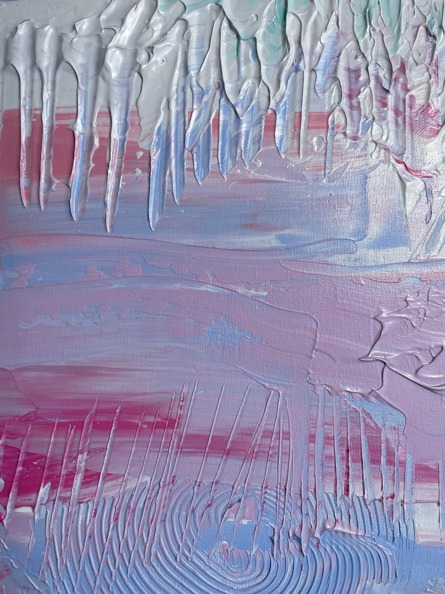 The Sunset in The Mountains -  Original Acrylic Painting