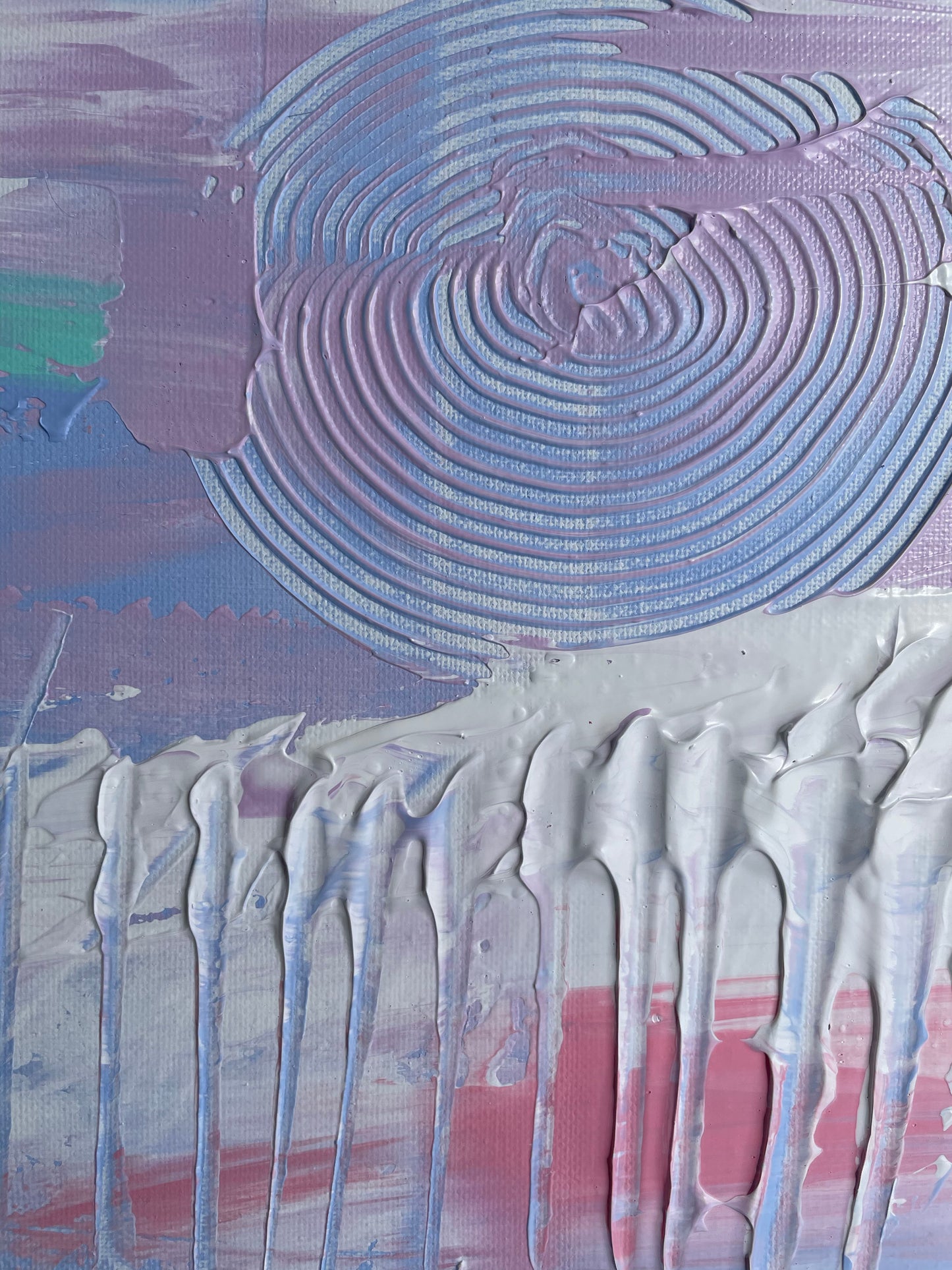 The Sunset in The Mountains -  Original Acrylic Painting