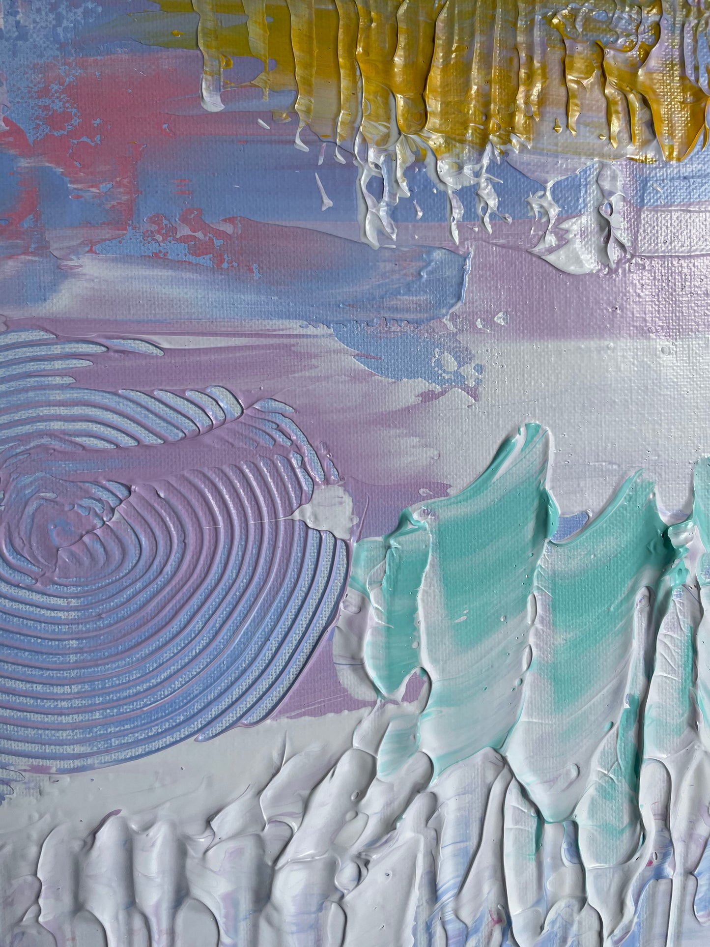 The Sunset in The Mountains -  Original Acrylic Painting