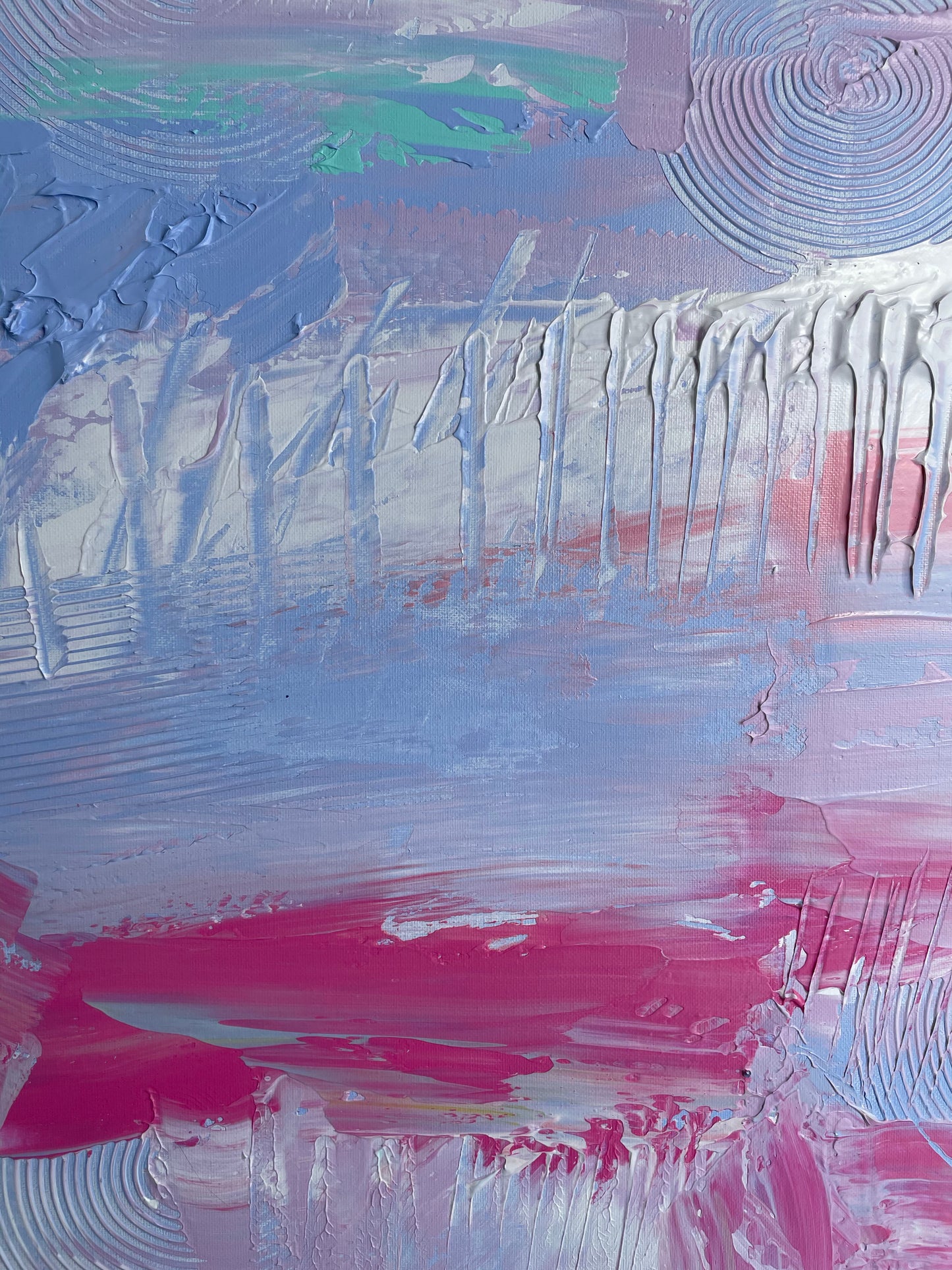 The Sunset in The Mountains -  Original Acrylic Painting