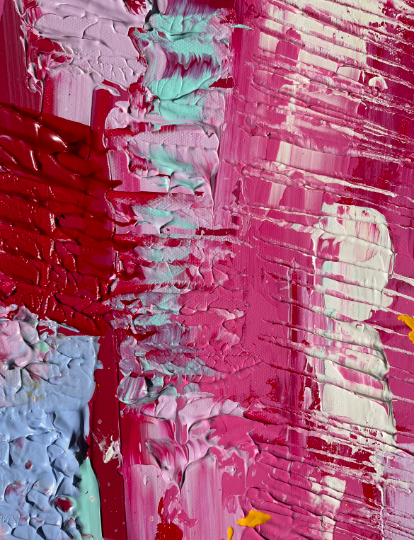 Blooming Home -  Original Abstract Painting by Canadian Abstract Artist Rina Kazavchinski