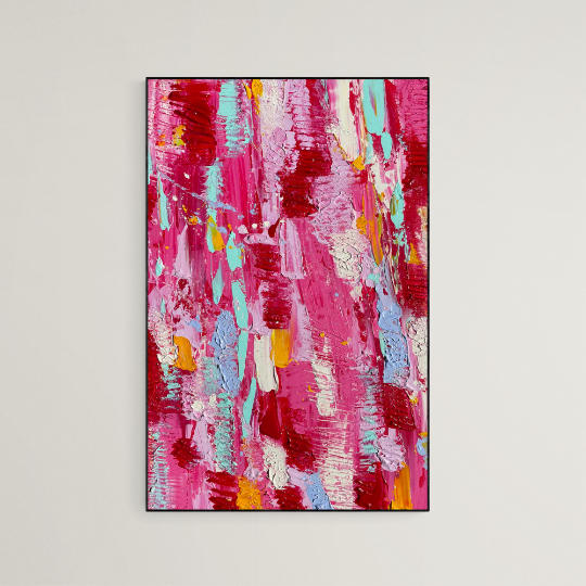 Blooming Home -  Original Abstract Painting by Canadian Abstract Artist Rina Kazavchinski
