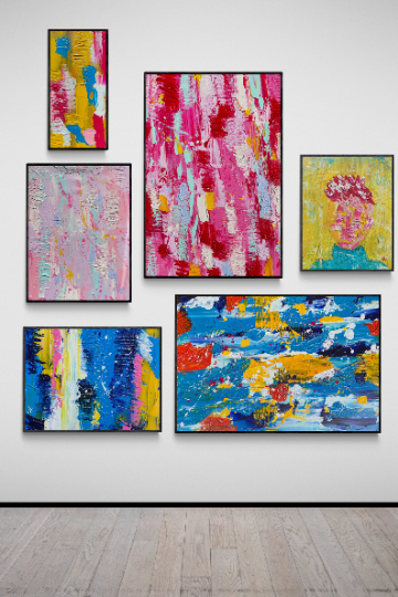 Blooming Home -  Original Abstract Painting by Canadian Abstract Artist Rina Kazavchinski