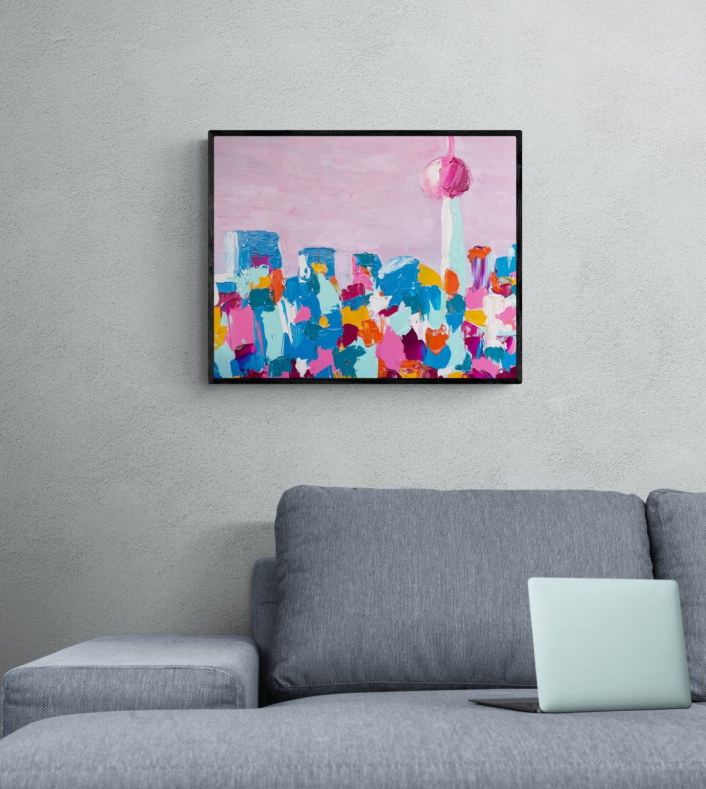 "My Sweet Toronto" - Original Acrylic Painting by Canadian Artist Rina Kazavchinski