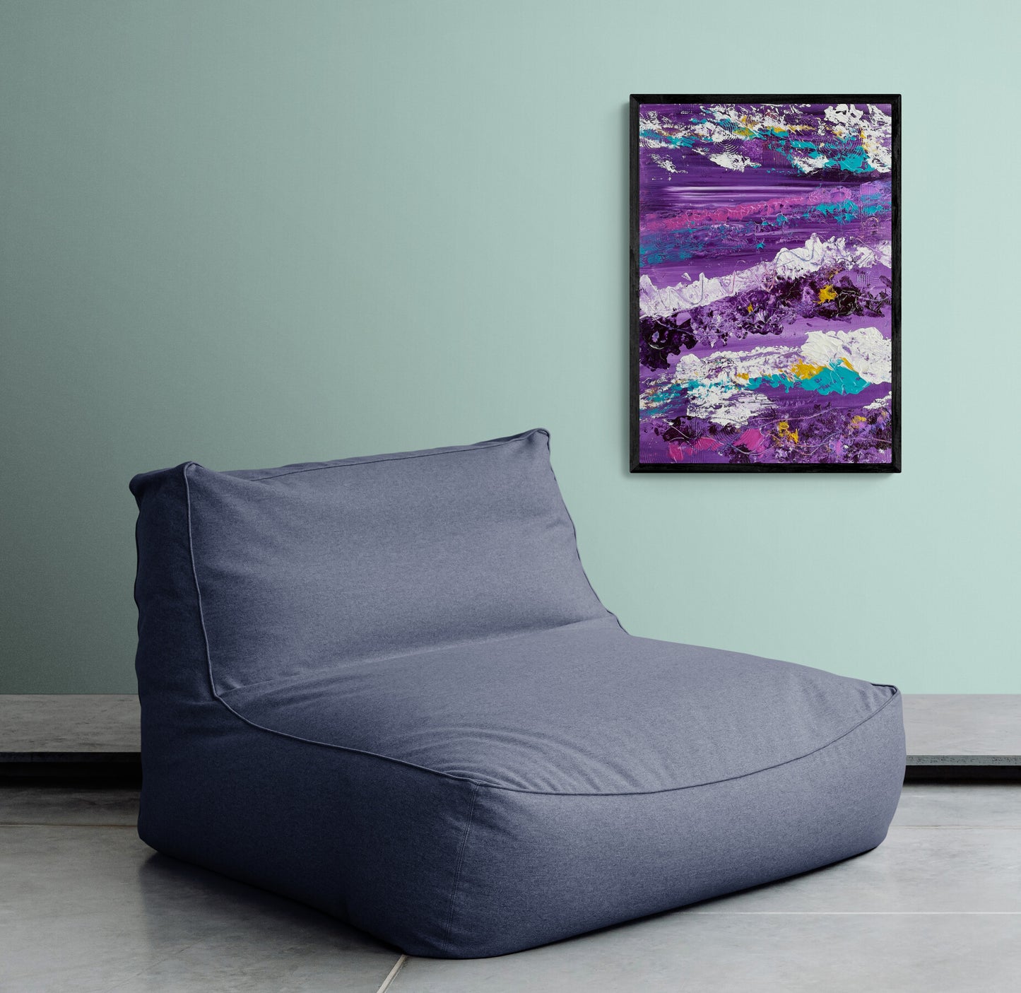 "Miami Breeze"  - Original Acrylic Painting by Canadian Artist Rina Kazavchinski