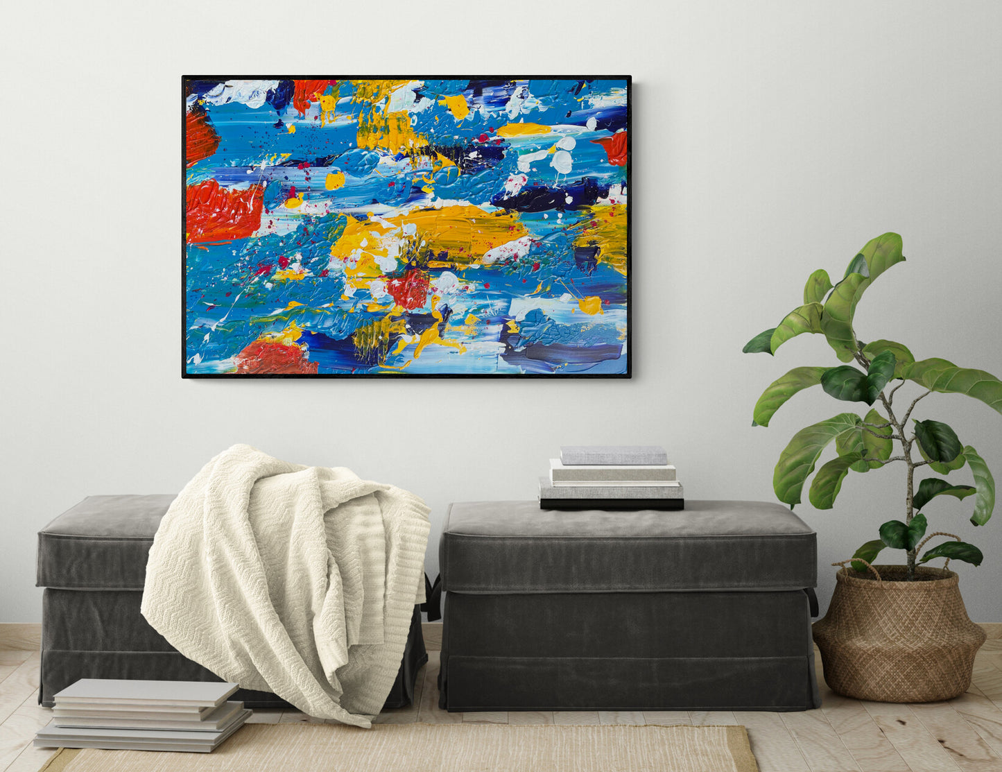 Tropical Air -  Original Acrylic Painting by Canadian Abstract Artist Rina Kazavchinski