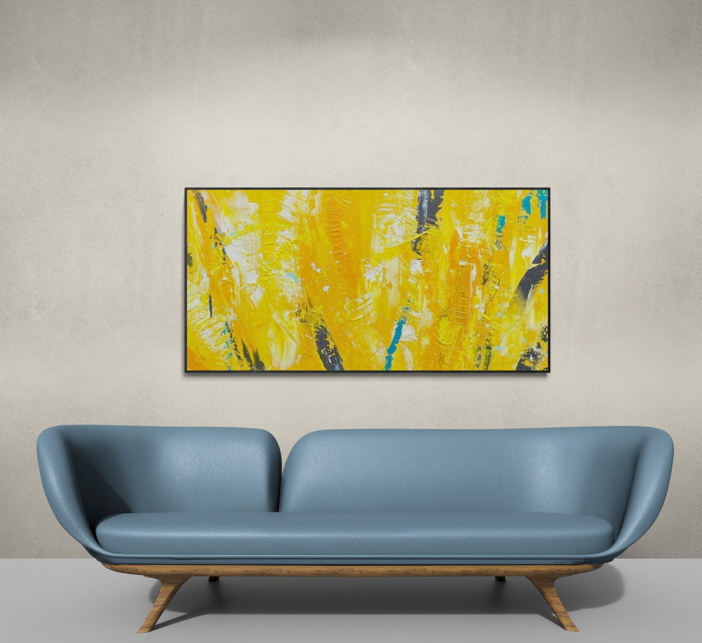 Custom Commissioned Painting Original by Canadian Abstract Artist Rina Kazavchinski