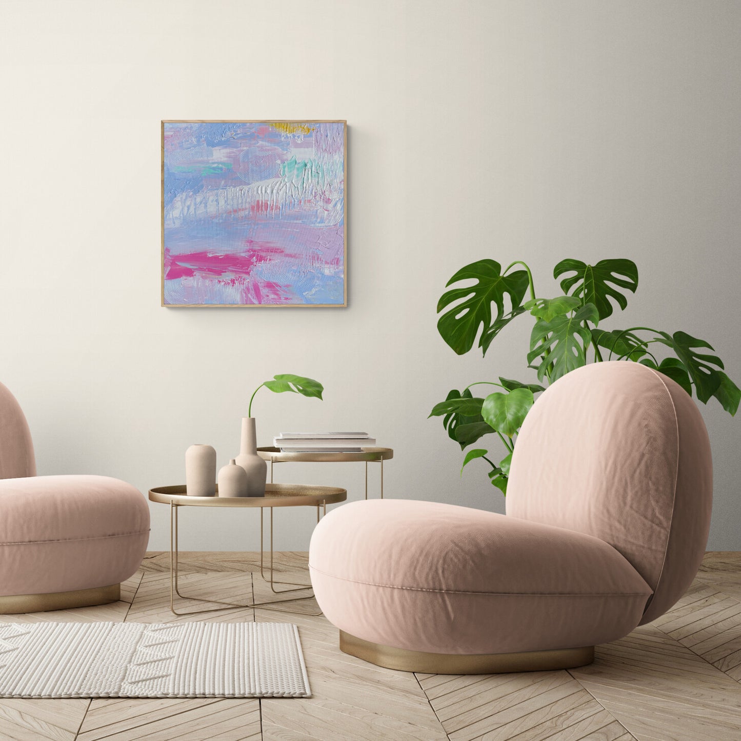 The Sunset in The Mountains -  Original Acrylic Painting