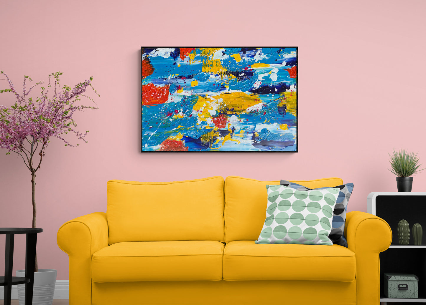 Tropical Air -  Original Acrylic Painting by Canadian Abstract Artist Rina Kazavchinski