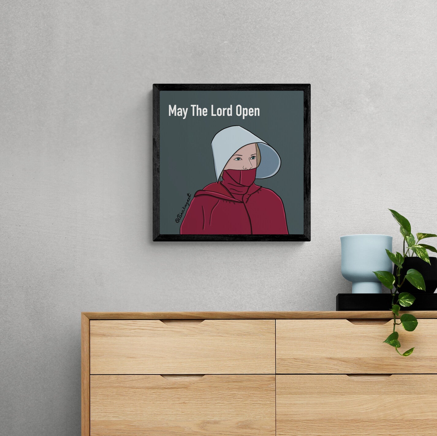 Handmaid's Tale Art Print, June Poster, Handmaid Tale Inspired Poster, Resist Like June, Offred, Handmaid's Tale Gift, May the Lord Open