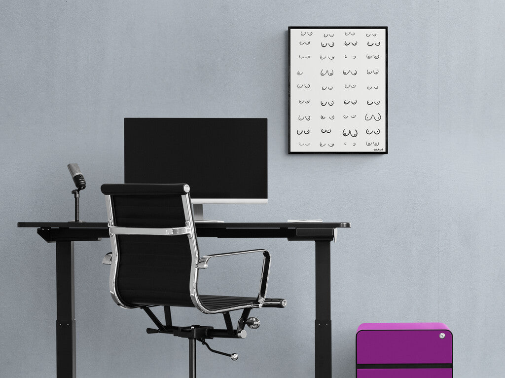 Boobs Line Art, Nude Funny Boobies, Boobs Print, Feminist Art, Feminist illustration, Line Art Print, Body Sketch, Nude Curvy Woman Print