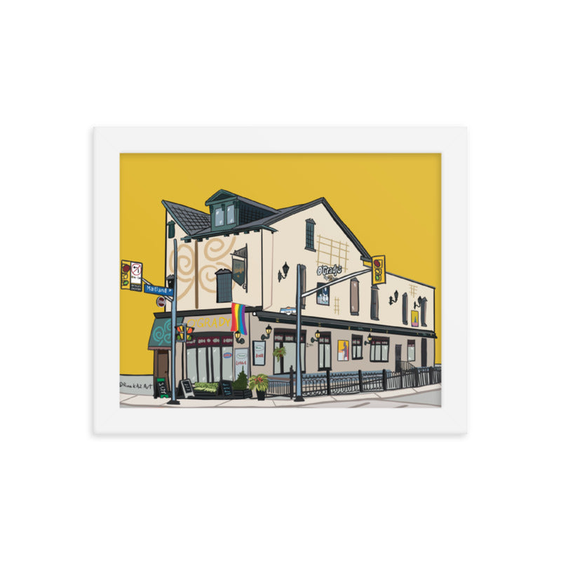 "O'Grady's Bar And Restaurant Toronto Art Print" by Canadian Artist Rina Kazavchinski