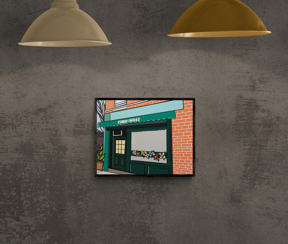 New York Gay Bar Art Print, Cubbyhole New York City Bar, Queer NYC, LGBTQ+ Pride History, Lesbian Art New York, New York Art - Art Print Giclée by Rina Kazavchinski