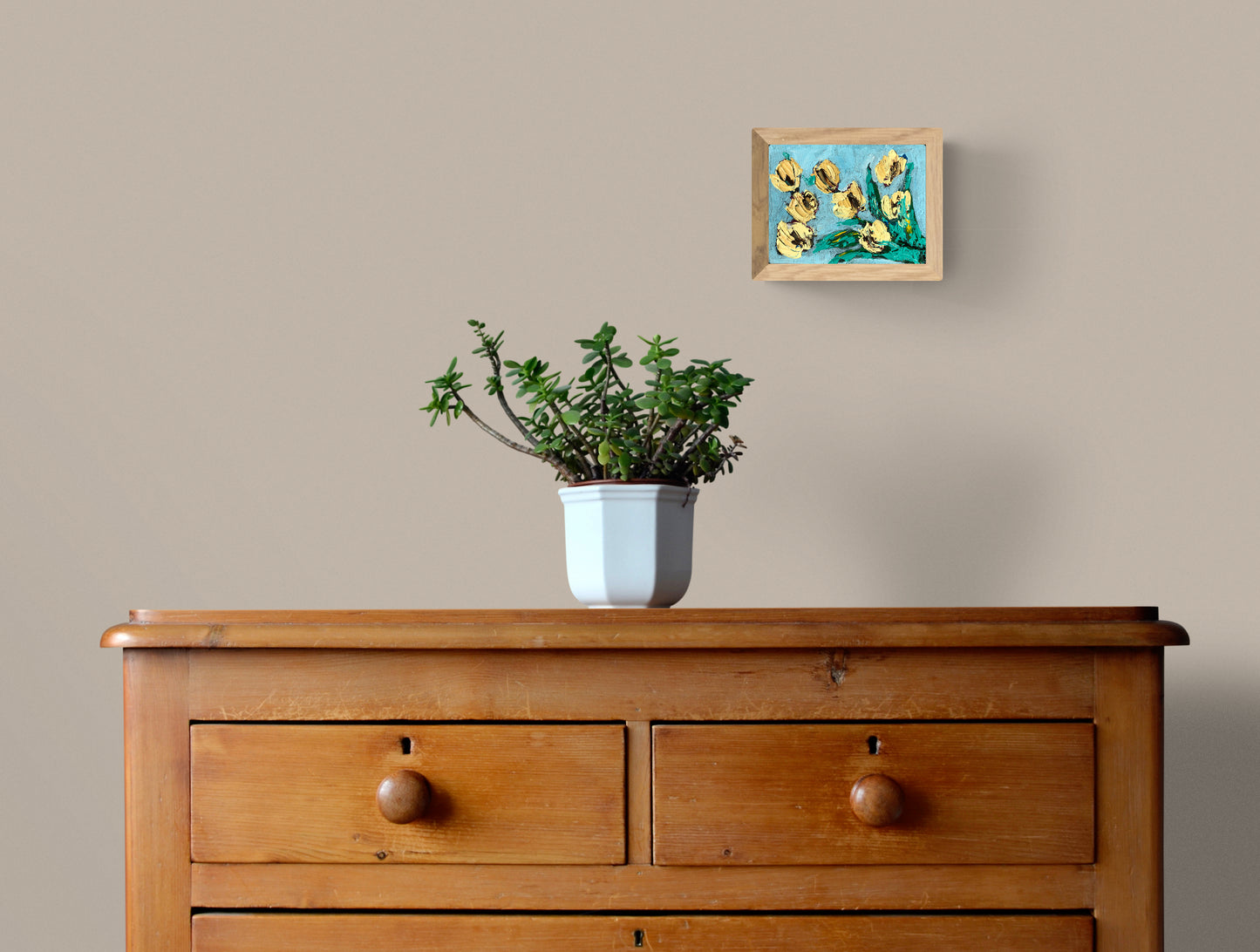 "Turquoise Blossom"-  - Original Acrylic Floral Painting