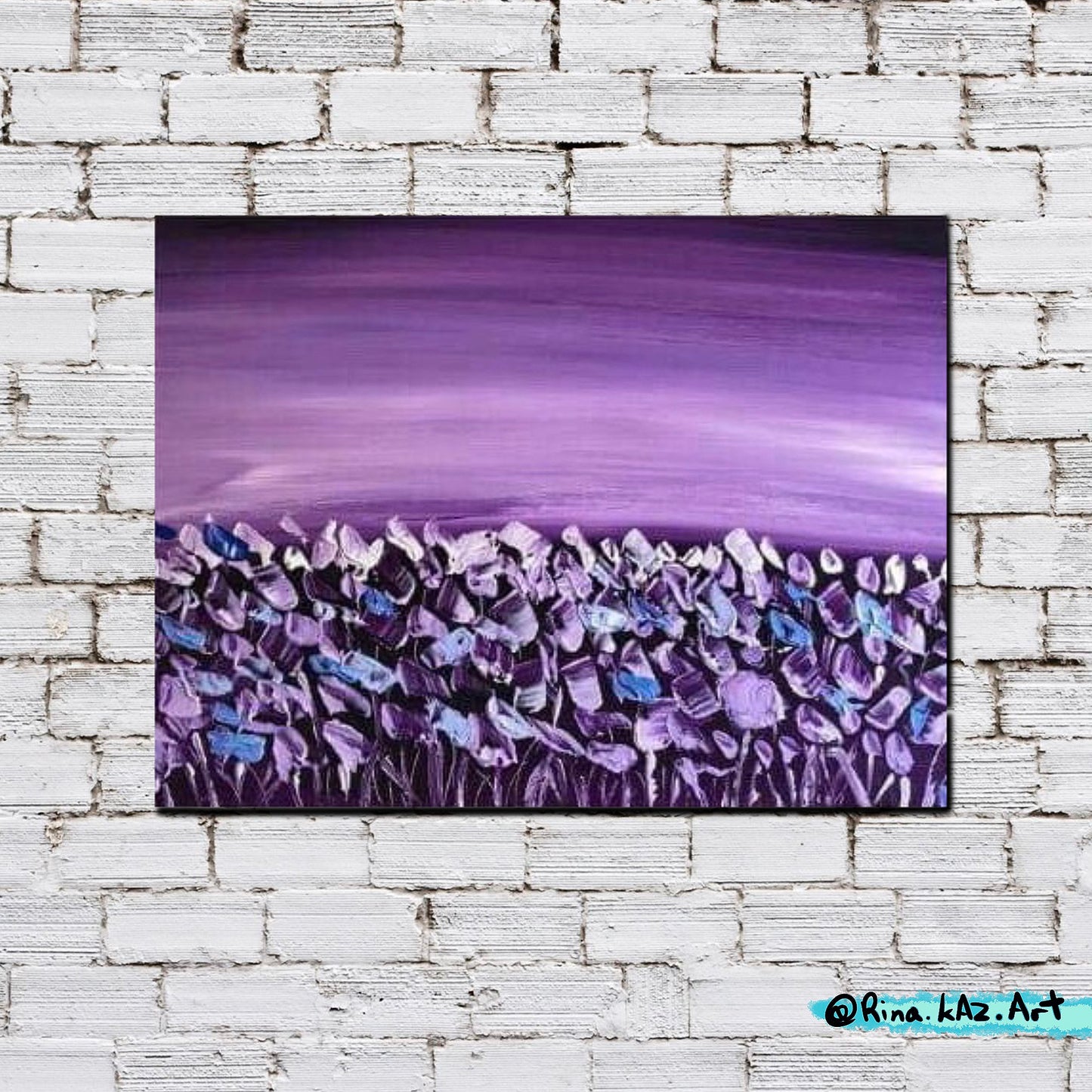 "Purple Poppy Fields" - Original Acrylic Floral Painting
