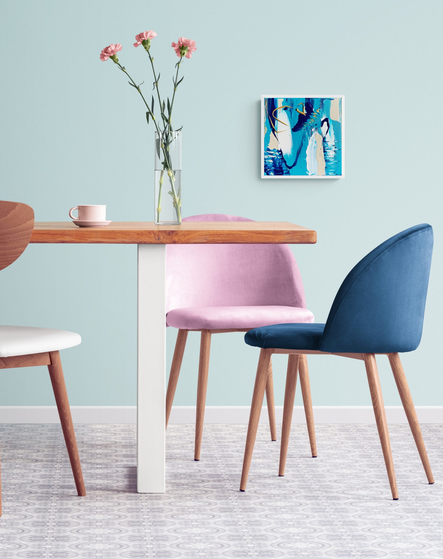 Midnight Kiss -  Original Acrylic Painting by Rina Kazavchinski