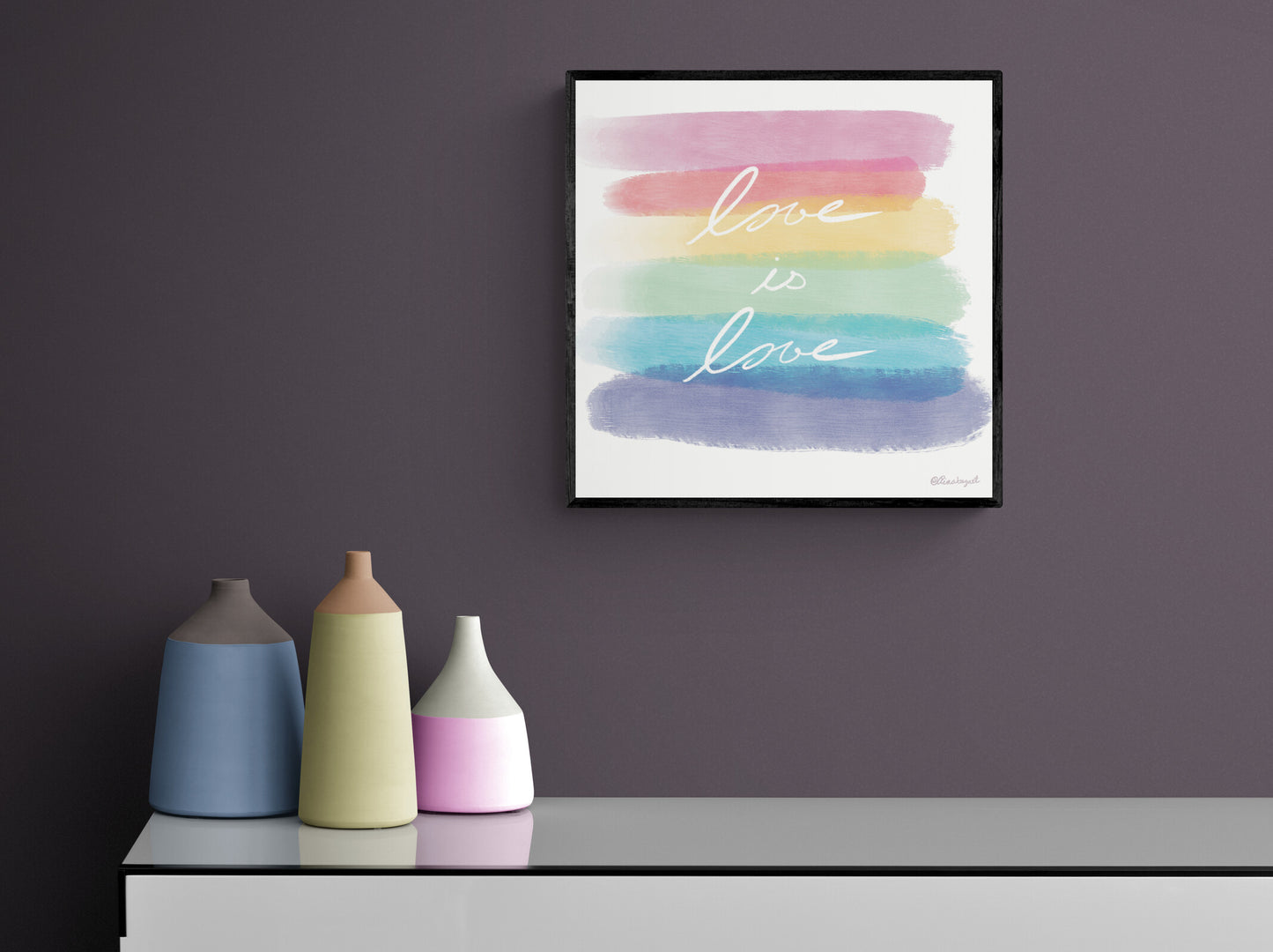 Love is Love Art Print, Pride Painting, LGBTQ, Pride, Gay Flag, Gay Pride, Gay, Queer, Gay Art, Rainbow, Queer art, gay gift, Christmas gift