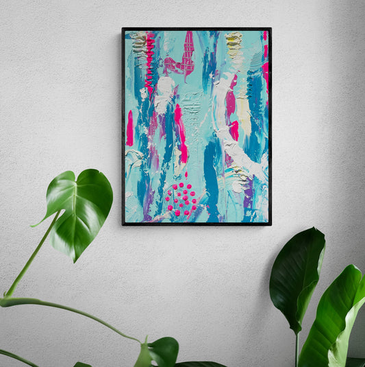 Bubblegum Haze - Original Acrylic Painting by Canadian Artist Rina Kazavchinski