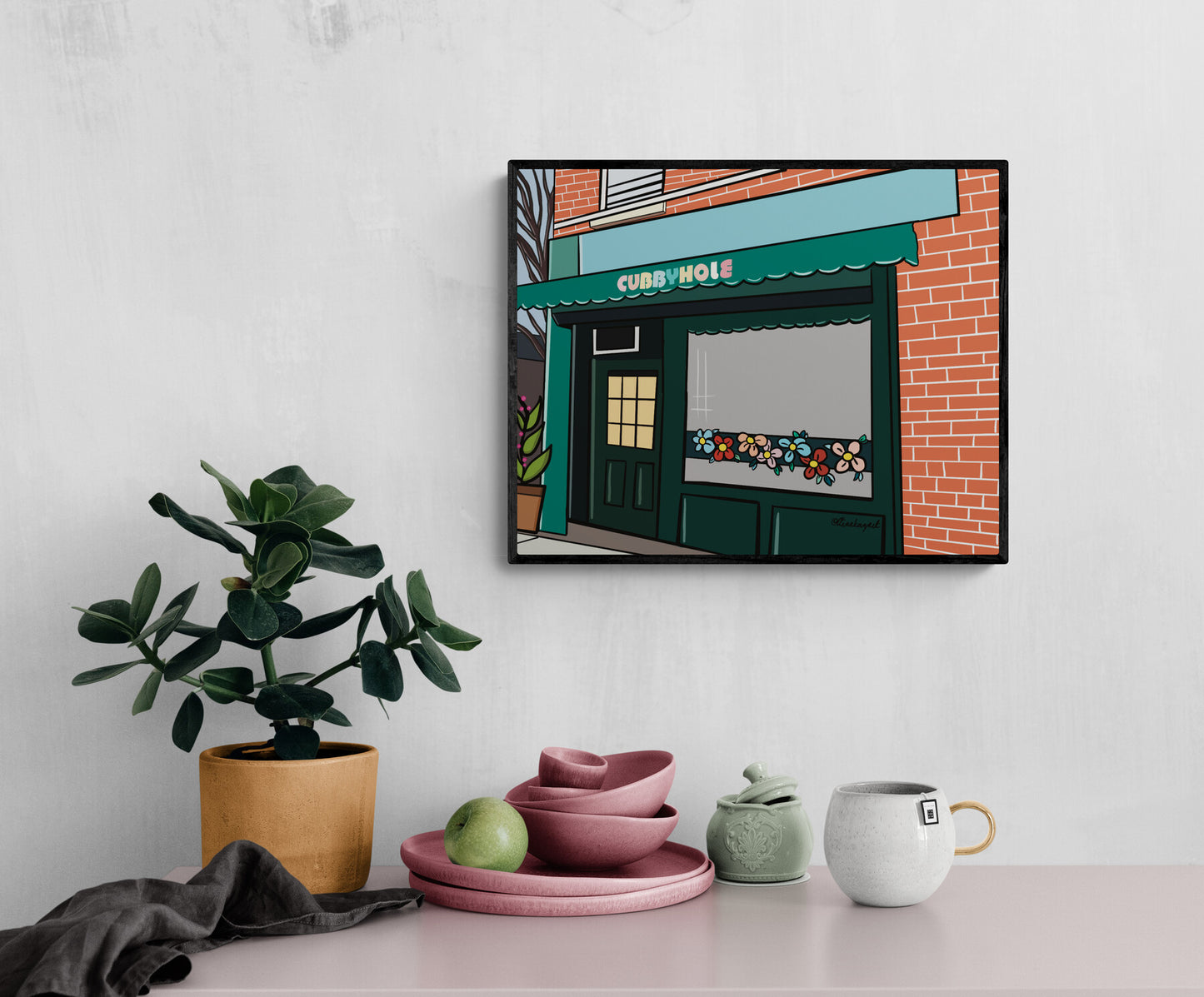 New York Gay Bar Art Print, Cubbyhole New York City Bar, Queer NYC, LGBTQ+ Pride History, Lesbian Art New York, New York Art - Art Print Giclée by Rina Kazavchinski